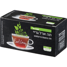 Чай с бергамотом Эрл Грей Суперсаль Earl Grey Tea Shufersal 25 пак.*1,5 гр